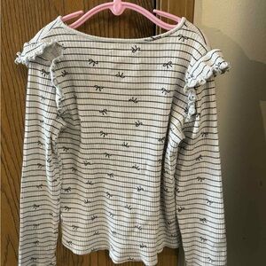 Jumping Beans Bow Ruffle Shoulder Top